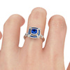 Fashionable accessory, square blue ring, European style, wish, Amazon, ebay, wholesale