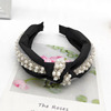 Hair band from pearl, headband, colored goods, fashionable cloth, cute hair accessory, new collection