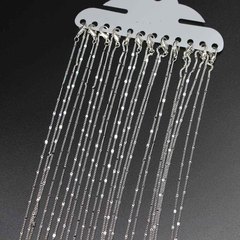 DIY jewelry accessories 1.25mm silver-plated baby's breath necklace chain 12 pieces/pack semi-finished chain necklace wholesale