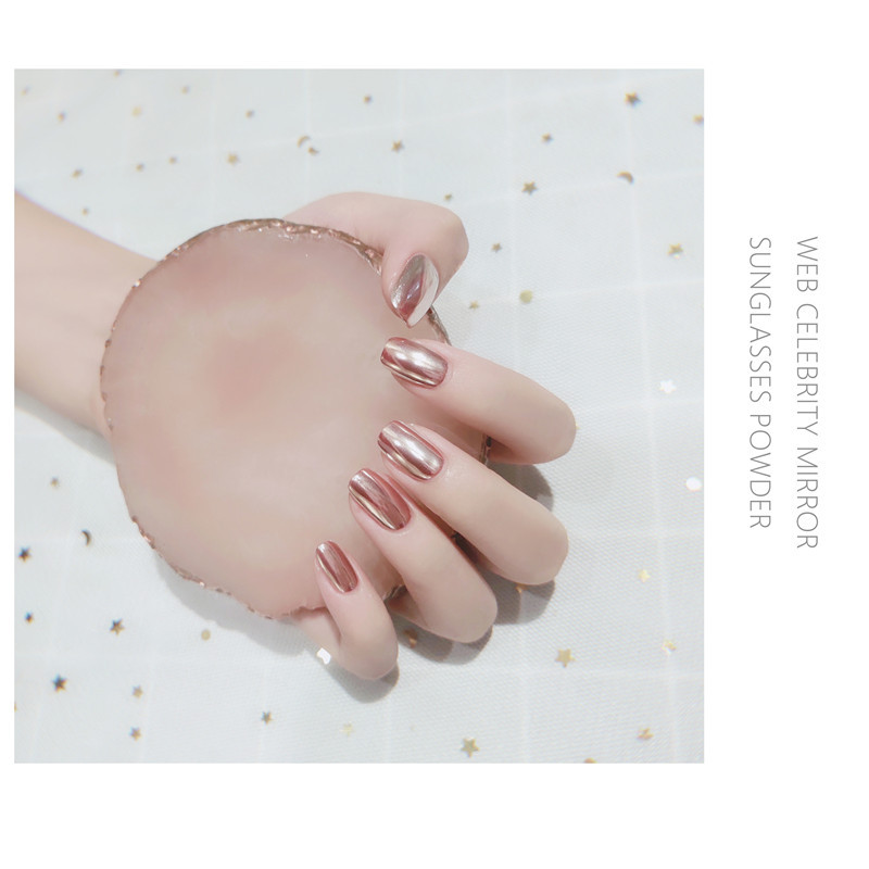 Tiktok Net rojo popular de uñas belleza Hada espejo harina Super brillante oro local espejo mágico polvo de color sólido polvo de galvanoplastia polvo de oro de titanio