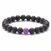 Organic bracelet for beloved, turquoise crystal with amethyst natural stone