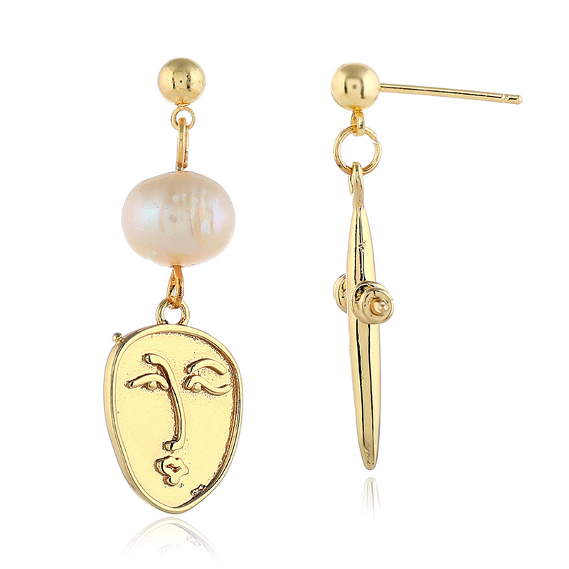 Alloy Korea Cartoon earring(White pearl kc gold)Fashion Jewelry NHKQ2449-White-pearl-kc-gold