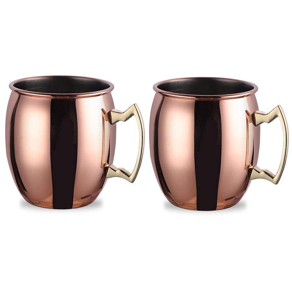 Set de 2 tazas Moscow Mule de acero inoxidable 304 recubiertas de cobre plateado Amazon Aliexpress