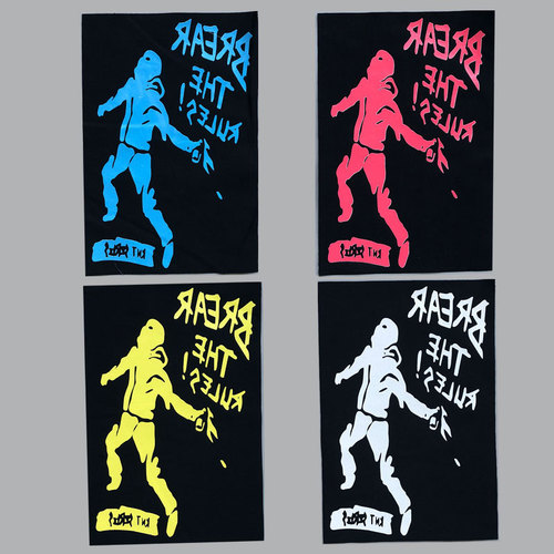 Fashion letter fabric accessories screen printing patches, clothing, bags, shoes, and hats patch, edge locking micro-emblem transfer fabric labels