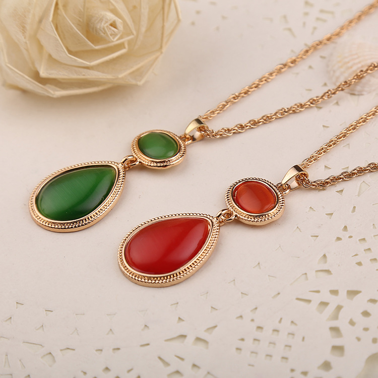New fashion simple gemstone necklace for women wholesale