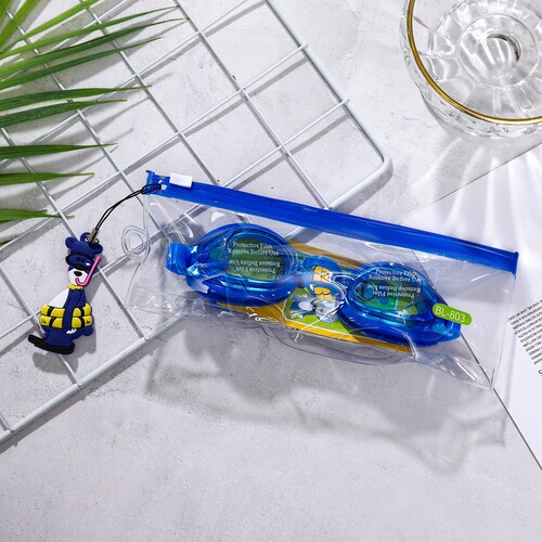 Children's waterproof and anti-fog swimming goggles, boys and girls, baby swimming pool training equipment, bagged cartoon swimming goggles
