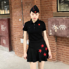 2019广场舞服装新款套装夏季短袖水兵舞服装军迷舞蹈服夏装T恤女