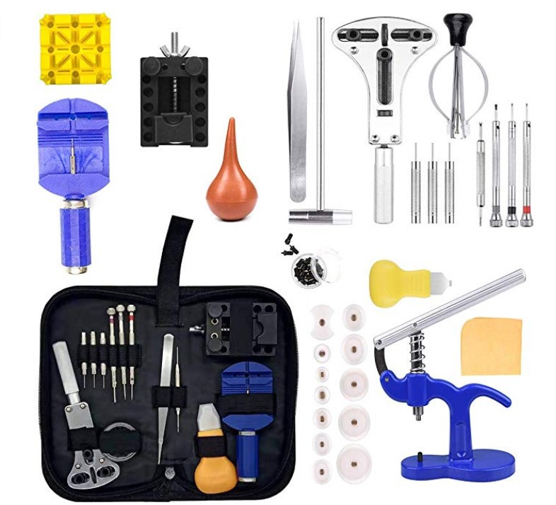 修表工具 拆表带 换电池  压后盖 修表组合工具 38件多功能修理包