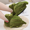 Cartoon funny plush toy for beloved indoor, keep warm slippers, footwear, crocodile, increased thickness