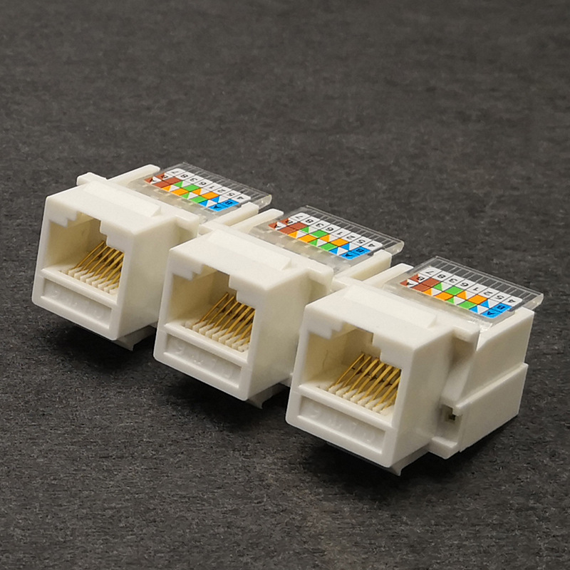 供应 rj45网络模块免打型六类cat6keystone非屏蔽信息电脑网线