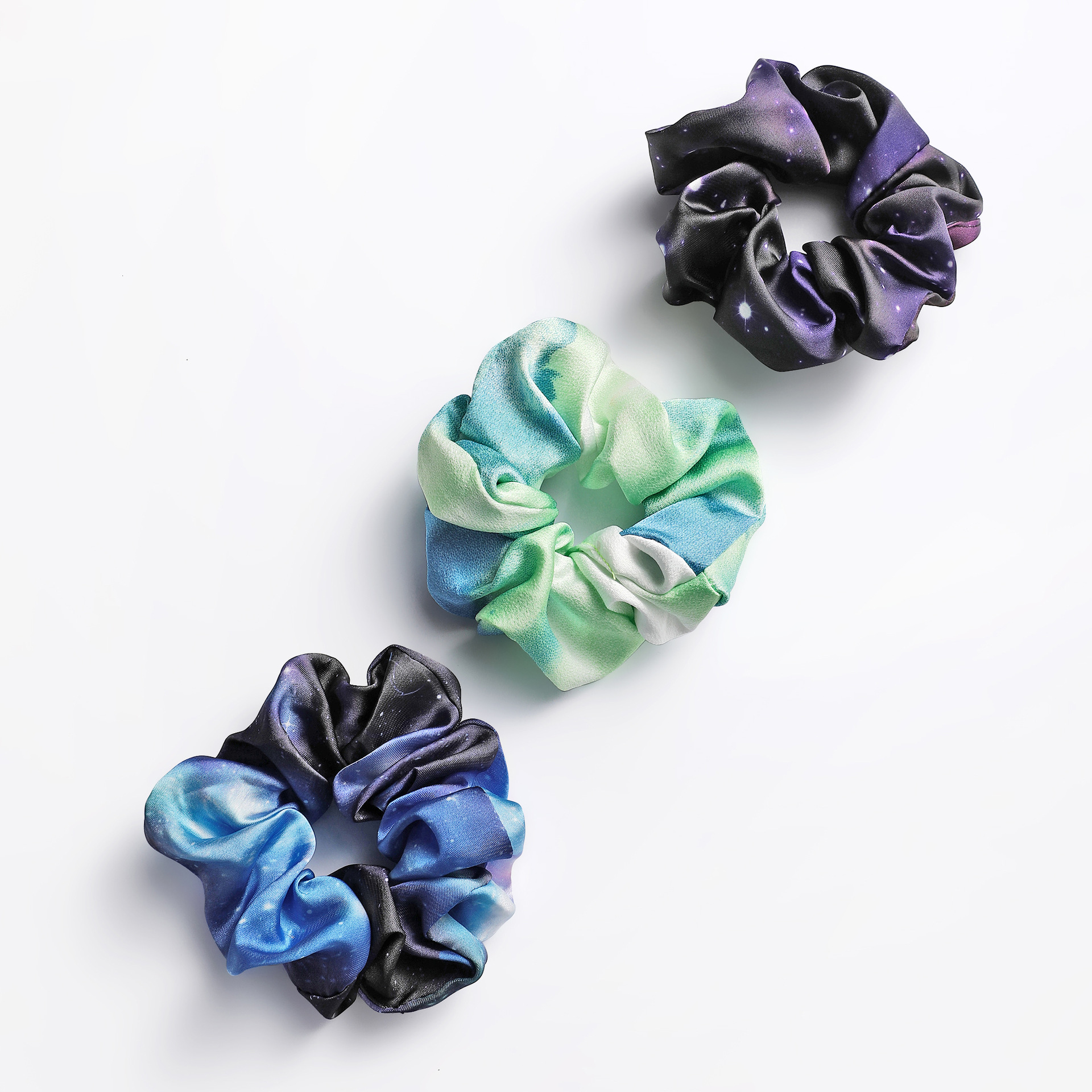 Elastic Fashion Gradient Color Hair Scrunchies display picture 3