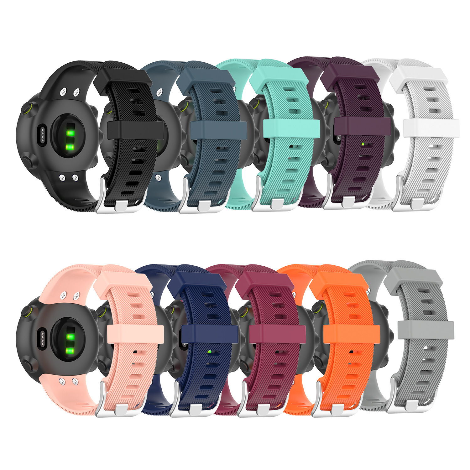 Adecuado para la correa de silicona Garmin Jiaming forerunner45 45 S Jiaming Garmin Swim 2 Correa