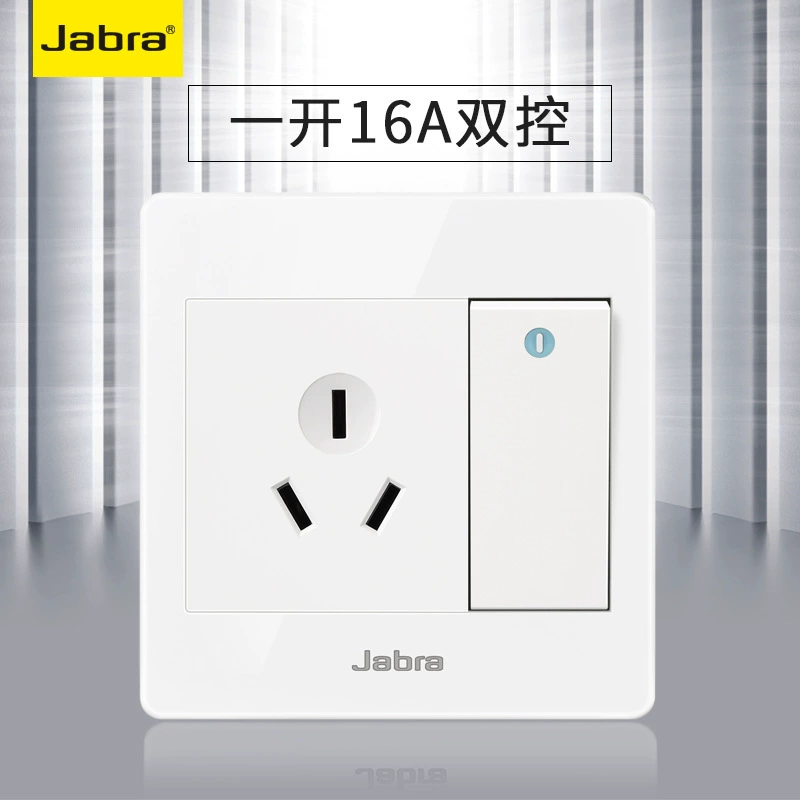 Сетевой переключатель Jiebon 86 темной установки белый дом один открытый пятислотовый розетка с двойным управлением переключателем пористая панель