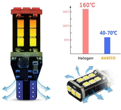 Decode car led light bulb Canbus W16W T15 2835 15SMD led turn signal reversing light