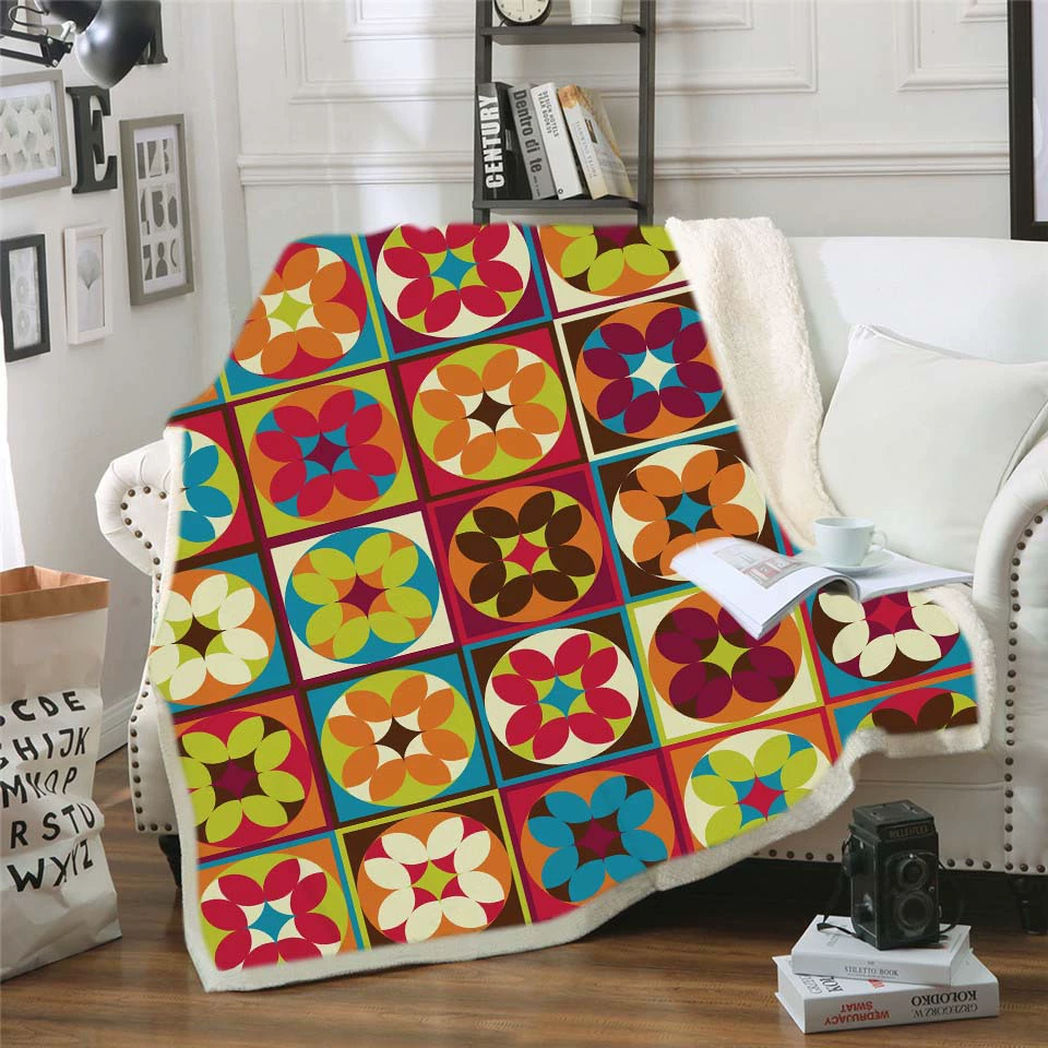 Amazon Мода взрослые дети 3D цифровая печать хлопок бархат мягкое одеяло оптом на карте на заказ