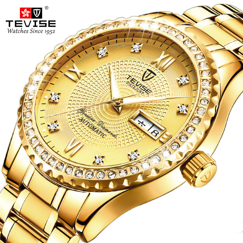TEVISE nuevo popular mecánico casual reloj de los hombres reloj mecánico automático al por mayor reloj de los hombres
