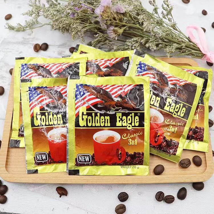 Russian original imported classic instant three-in-one coffee 1000g/bag 50 small bags Big Eagle Coffee