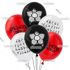 Cross-border 12-inch strange story latex balloon Eleven Demogorgon theme party decoration