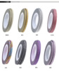 Matte adhesive nail decoration for manicure, set, gold and silver, 1mm, 2mm, 3mm, 14 colors