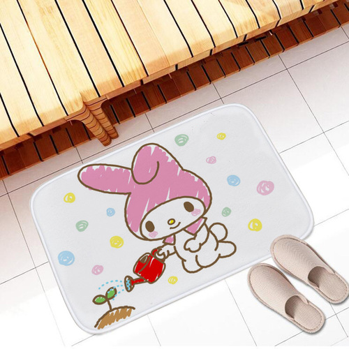 New Melody Cartoon Printed Floor Mat Children's Carpet Falai Velvet Sponge Absorbent Mat PVC Bathroom Non-Slip Mat