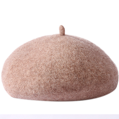 Wool Hat Women's Autumn and Winter Cashmere Beret Korean Style Japanese Versatile Woolen British Internet Celebrity Same Style Painter Hat