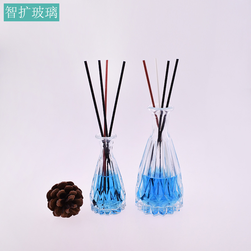 无烟精油香薰瓶 藤条无火香薰玻璃瓶家用卧室卫生间挥发液香水瓶