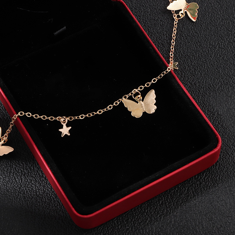 Simple Fashion Butterfly Necklace Personality Popular Five-pointed Star Clavicle Chain Women Wholesales Fashion display picture 3