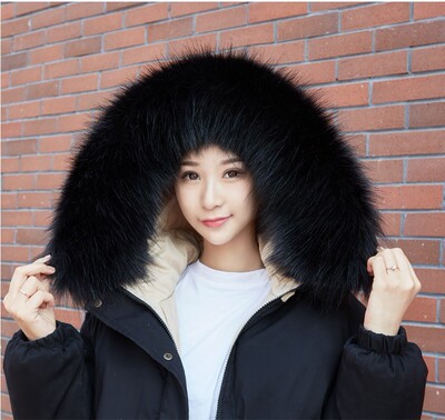 羽绒服毛领 仿狐狸毛领女仿毛领子 假领子 派克服大帽条通用