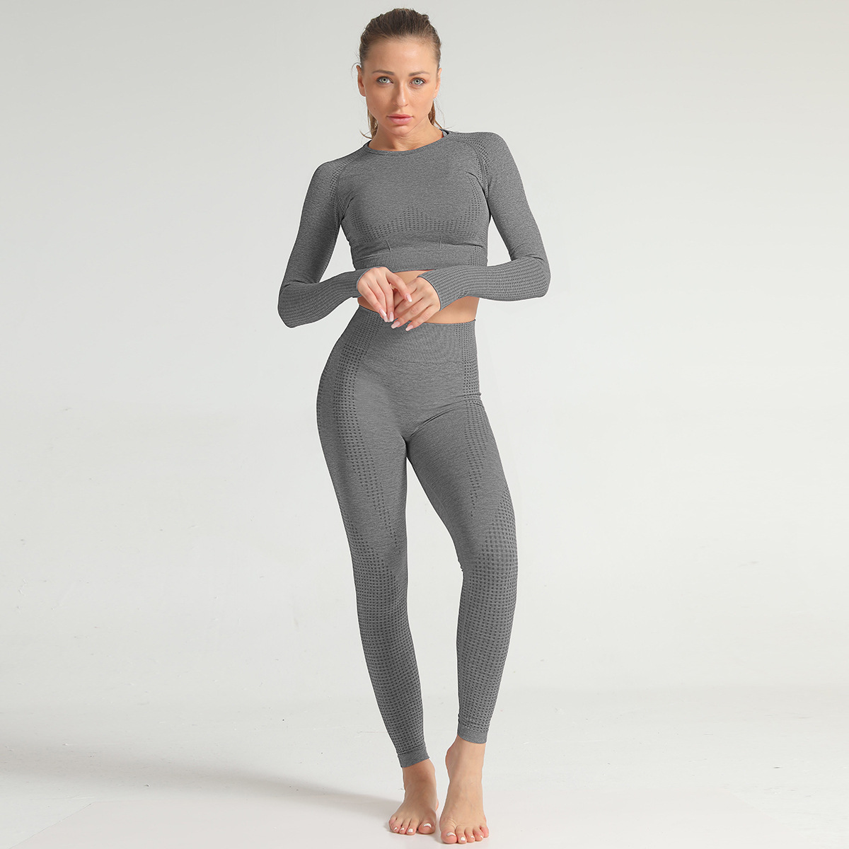 ropa de yoga fitness de secado rápido sin costuras NSLX9028