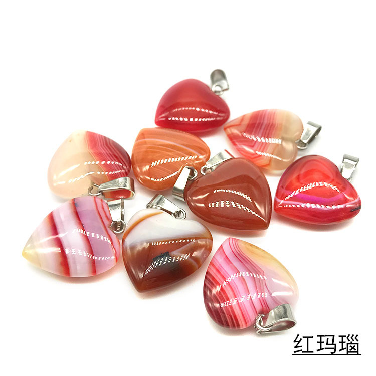 Agate Solid Color Satin Pendant display picture 23