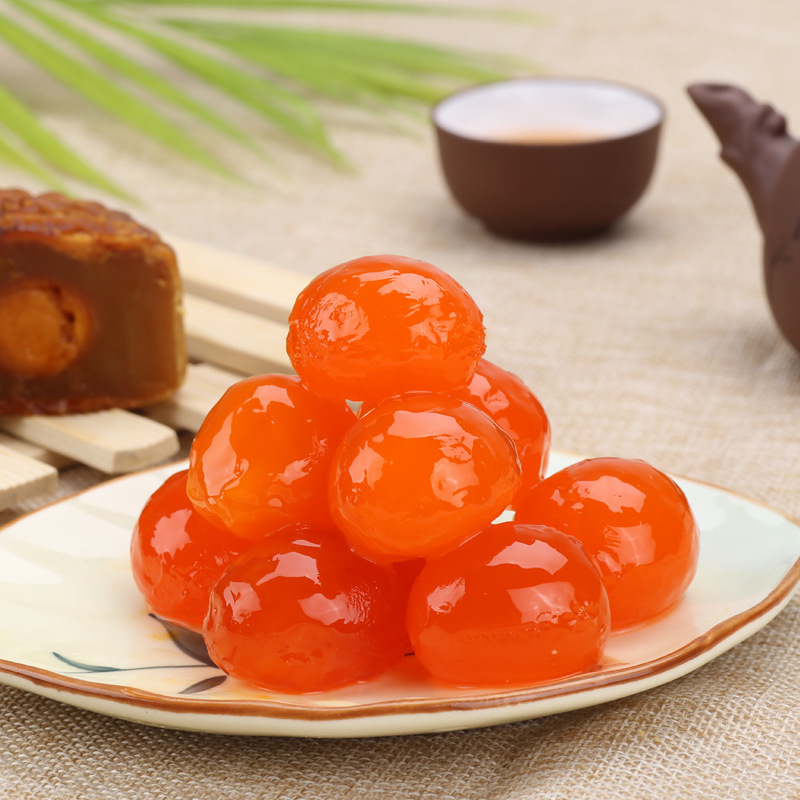 Jin Qi Xiang Large 20 Pcs Red Heart Salted Duck Egg Yolk Sticky Rice Cake Egg Tartlets Salted Duck Egg Manufacturer Wholesale