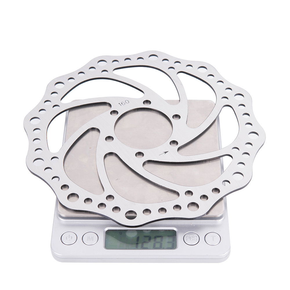 Bicicleta de montaña Disco de freno de 160mm Disco giratorio Modificación de bicicleta Disco de freno de 48mm con orificio diagonal de brida