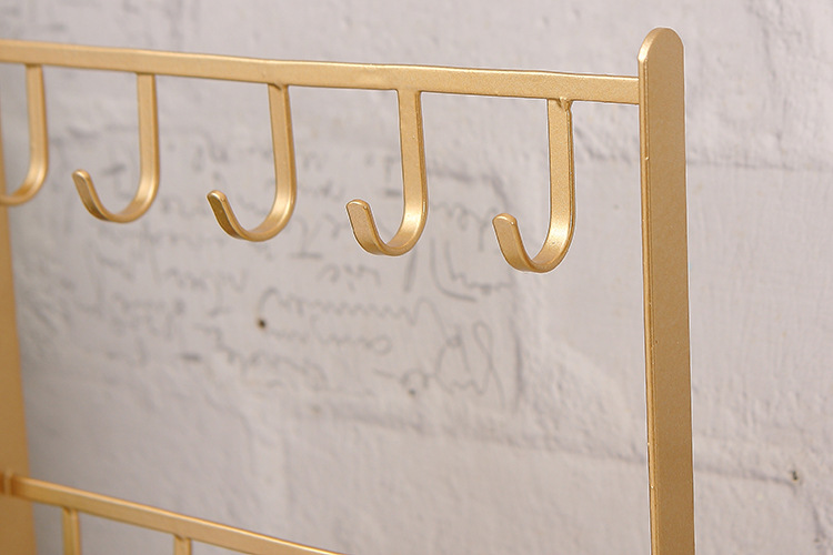 Square Pattern Glam Square Metal Jewelry Rack