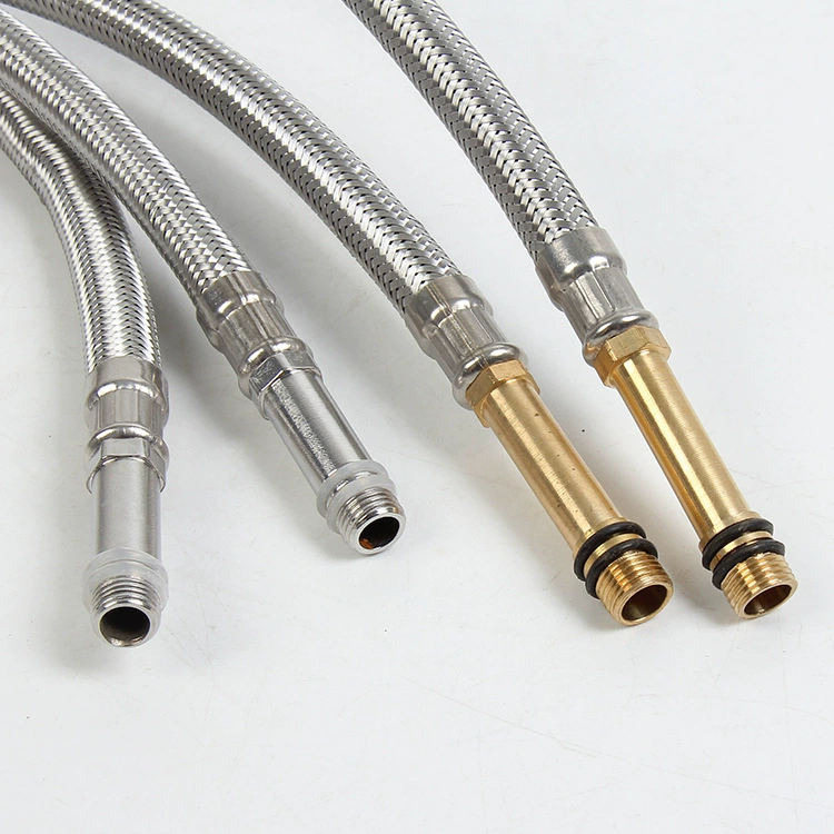Плетеный шланг из нержавеющей стали 304, взрывозащищенный кран для горячей и холодной воды EPDN, все аксессуары из нержавеющей стали 304