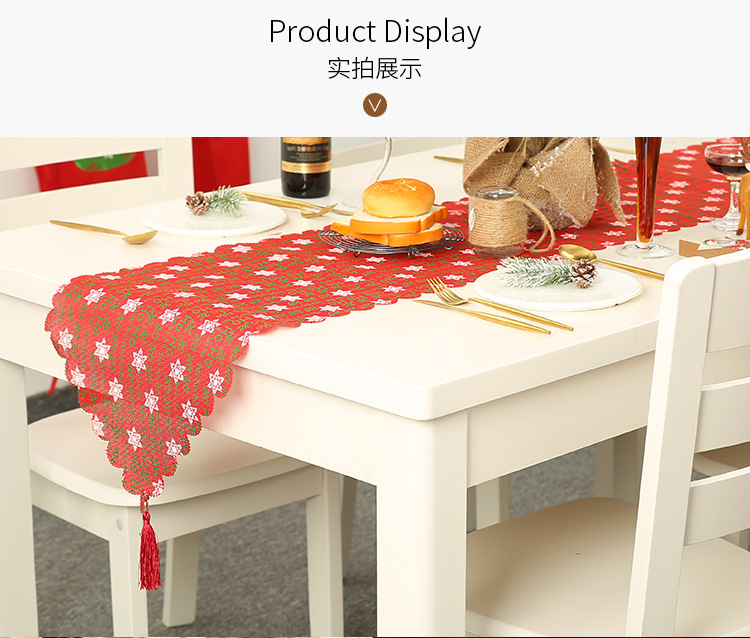 Christmas New Christmas Decoration Supplies Linen Printed Table Flag Table Decoration Decoration Tablecloth Placemat display picture 4