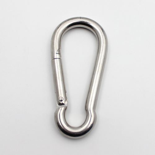 Amazon Outdoor Climbing Carabiner Spring Hook Rock Climbing Hook 304 Stainless Steel Spring Clip Metal Outdoor Accessory