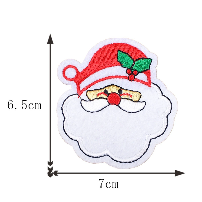 Hot-selling Christmas series embroidered fabric patch cartoon Christmas reindeer snowflake patch shiny embroidery badge wholesale iron-on