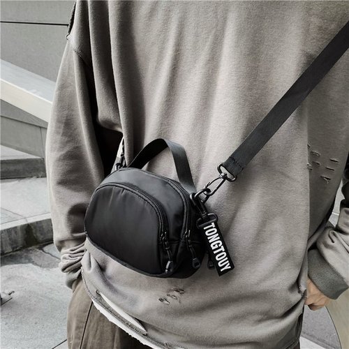 Men's Instagram-worthy Crossbody Bag, Mini Trendy Phone Pouch from Popular Brand, Compact Shoulder Backpack Perfect for Nightclub Dancing