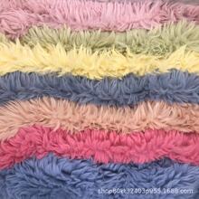 经编落水毛面料滚束小兔毛滩羊毛萝卜丝长毛绒海派毛绒服装鞋材料