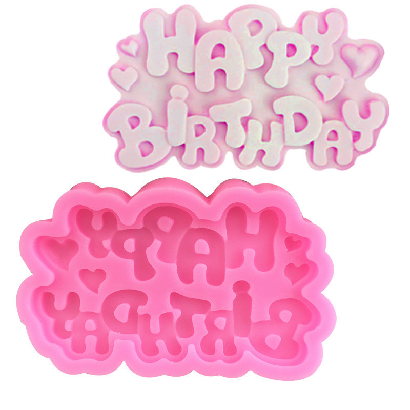 Английский с днем рождения Happy birthday силиконовая форма для выпечки и украшения торта