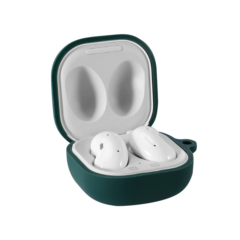 Силиконовый защитный чехол (Samsung Galaxy Buds Live), защита от падения, карабин D-образной застежки, многоцветный