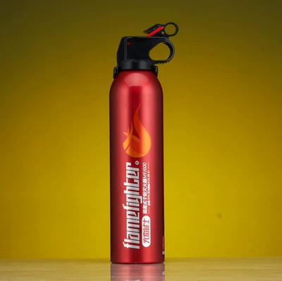 Car-Mounted Dry Powder Fire Extinguisher 600g, Vehicle fire extinguisher - red-dry-powder-fire-extinguisher-600