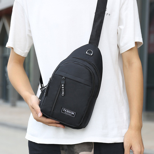 Men's  New Fashion Tote Bag Oxford Cloth Single Strap Backpack Korean Style Casual Waterproof Crossbody Bag