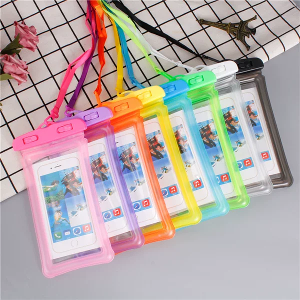 Factory wholesale outdoor waterproof mobile phone bag inflatable sealed mobile phone bag diving swimming drifting mobile phone waterproof bag