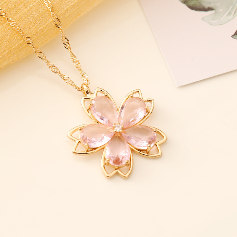 Alloy 18K Gold Plated Fashion Plating Flower Necklace display picture 8