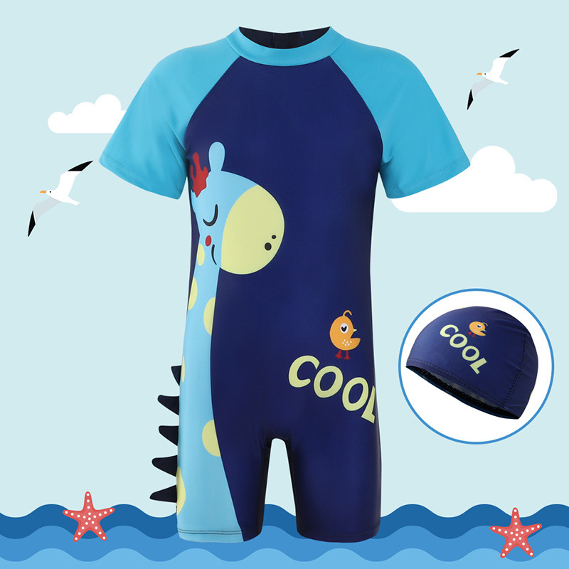 2021新款儿童泳衣中大童男女童连体套装青少年大码泳衣厂家批发|ms