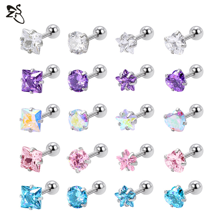 Labret stud lip piercing jewelry styling detail