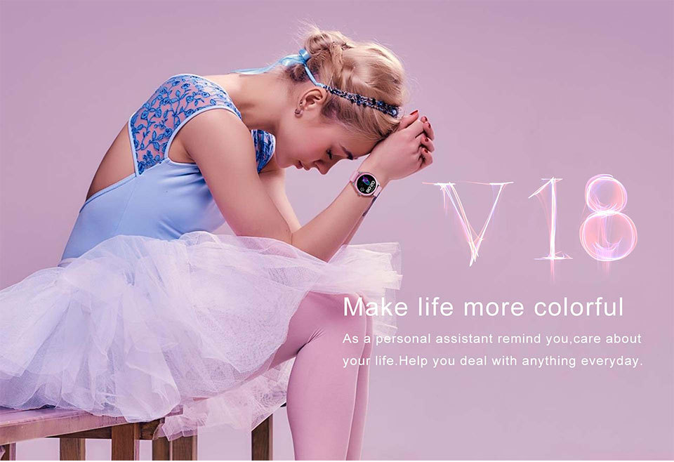 V18SmartWatches Farbbildschirm Wasserdicht Touchscreen Fitness_voghion.com
