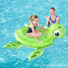 专业定制PVC充气乌龟浮排海龟浮床儿童水上玩具卡通坐骑浮漂垫