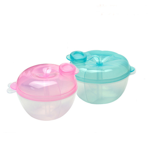 Rotating Three-Layer Milk Powder Box Apple & Pumpkin Portable Baby Three-Compartment Rice Powder and Milk Powder Storage Box Wholesale